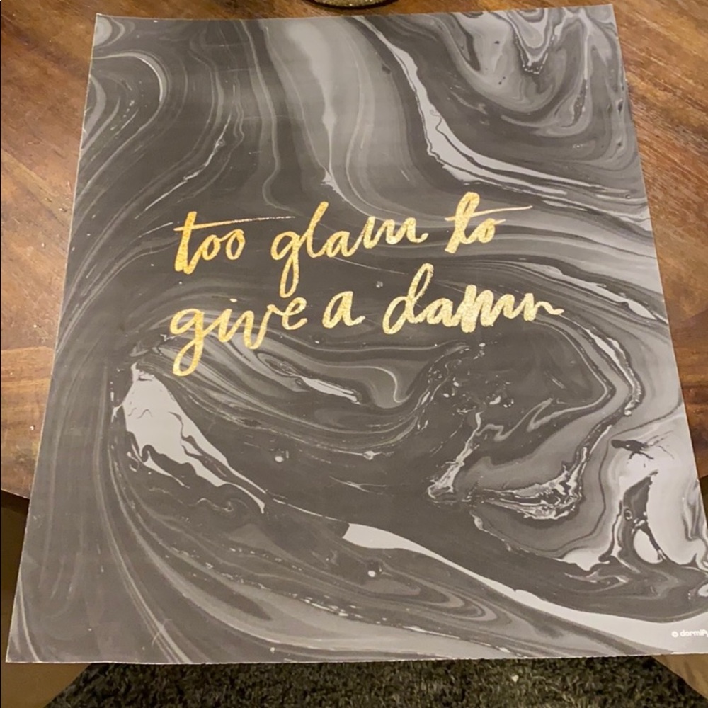 too glam to give a damn poster